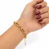 Pulsera-Cadenas-Grande-Dorada-Acero