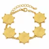 Pulsera Circulos Grande Dorada Acero Inoxidable