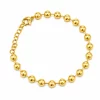 Pulsera Perlas Grandes Dorada Acero Inoxidable
