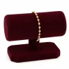 Pulsera Perlas Medianas Dorada Acero Inoxidable