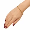 Pulsera Perlas Medianas Dorada Acero Inoxidable