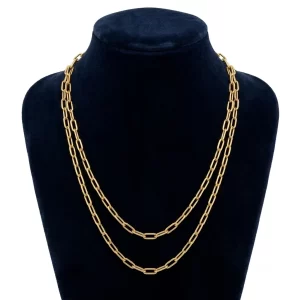 Set de Cadenas Doble Doradas