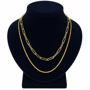 Set de Cadenas y Espiral Dorado