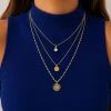 Set de Collar Girasol y Perla Dorada