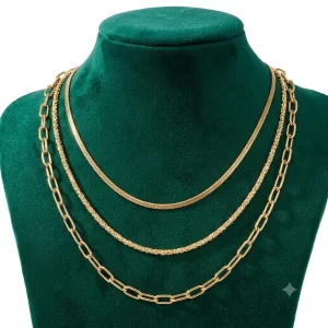 Set de Collares Elegantes Dorado