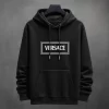 Buzo con Capota Versace Logo Estampado